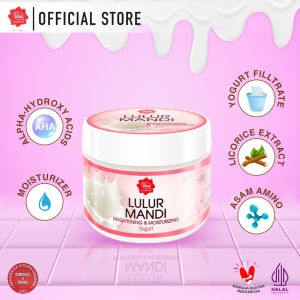 Viva Lulur Mandi Brightening & Moisturizing (Body Scrub) Yogurt with Licorice Extract Yogurt Filtrate Alpha Hydroxy Acids & Moisturizer - 225gr (WHITENING & GLOWING)