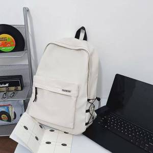 Backpack กระเป๋าเป้สพายหลัง สีทึบเรียบง่าย ใช้เดินทาง ใช้อเนกประสงค์ กระเป๋านักเรียนเข้าค่าย ผ้าไนลอนแบบหนา กันน้ำ น้ำหนักเบา พร้อมส่ง 4สี