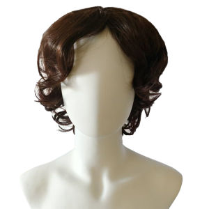 European and American style mature and versatile cheap hair top full head cover short curly hair wig men and women middle-aged and elderly young students