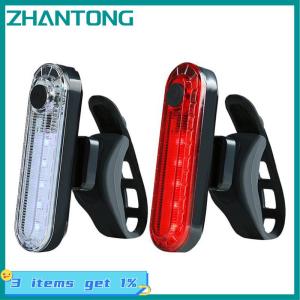 ZHANTONG Bike Tail Light Waterproof Riding Front Rear Light LED USB Rechargeable MTB Bike Headlight Cycling Tail Lamp Bicycle Lantern