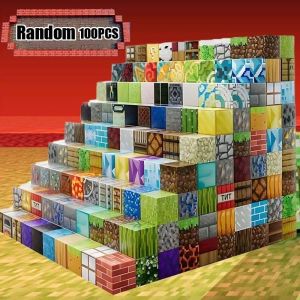 100PCS NEW Magnetic Building Blocks Mine World Magnet Cube Set STEM Montessori Sensory Toy For Kid Boy Girls Ages 3+ DIY Model Children