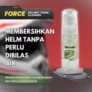 FORCE Helmet Cleaner Pembersih Helm dan Visor Kaca Antibacterial Aman Untuk Permukaan Gloss Doff Isi 55 ml