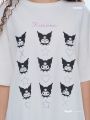 STYLIST | Kuromi - Oversized Tee Kuromi  Mood เสื้อโอเวอร์ไซส์ คุโรมิ. 