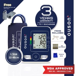 Renewed Vitality Outlet Ouson Digital Blood Pressure And Heart Beat Monitor With A Cuff Lcd Display Support 2 Users Mesin Tekanan Darah