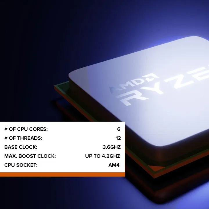 AMD Ryzen 5 5500 Desktop Processor (6-core/12-thread, 19 MB Cache, up to 4.2 GHz max Boost), Black