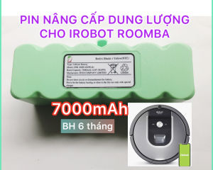 PIN  ROBOT HÚT BỤI IROBOT ROOMBA 500 600 700 800 900 ( 7000MAH LG/SAMSUNG BẢO HÀNH 9 THÁNG)
