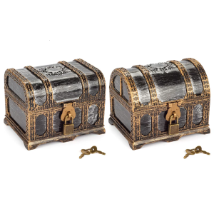 Durable ABS Plastic Pirate Treasure Box for Children Role Play Game and Party Activities Storage