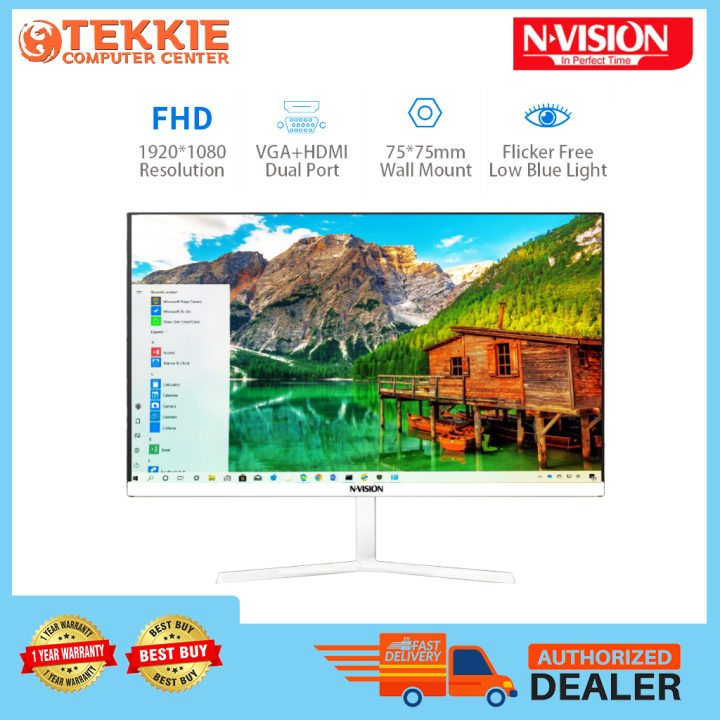 Nvision N2455 24 inch FRAMELESS 75Hz FHD MONITOR (WHITE) | Lazada PH