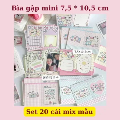 Set 20/50/100 bìa gập MINI 75 * 105 cm gói card viết thiệp siêu xinh [TG17]