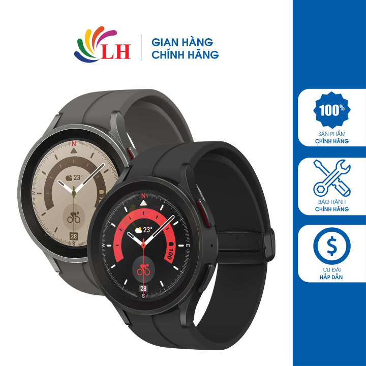 Đồng hồ thông minh Samsung Galaxy Watch5 Pro 45mm SM-R920N - Hàng chính hãng - Màn hình hiển thị lớn, Bluetooth v5.2