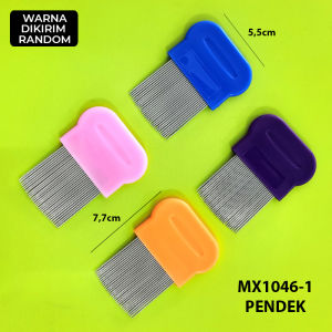 Sisir Kutu Rambut Logam Perawatan Rambut Serit Logam Kutu Dan Ketombe Gagang Panjang MX1046 NOMIDE