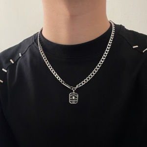 Kalung Titanium SKENA Mewah Elegan Aksesoris Pria Dan Wanita Antikarat Model Terupdate