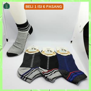 BELI 1 ISI 6 PASANG Kaos Kaki Pria Matakaki Ankle Socks Warna Warni Sport Murah Santosa Makmur Grosir