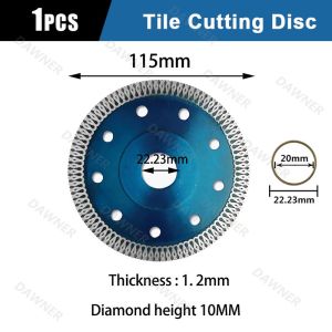 4 inch Tile Diamond Cutting Disc Wheel for Angle grinder Dry Wet Cutter Porcelain Granite Marble Ceramic 105/115mm