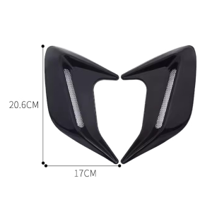 1 Pair 3D Car Personality Shark Gill Simulation Air Outlet Stickers Side Vent Decoration Net Hood Board