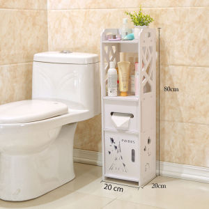 Tủ vệ sinh đựng đồ phòng tắm chất liệu gỗ Pitech cao cấp 100% kháng nước tuyệt đối chống ẩm mốc cong vênh - Win Decor