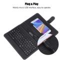 Wired Keyboard and Mouse kit for Phone Tablet Compatible 4-8 inch Android OTG System with PU Cover Universal [ Ready Stock]. 
