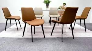 【SG⚡】PU Leather Dining Chair Stool Waterproof Lounge Chair Cosmetic Chair Ergonomic Dining Chair