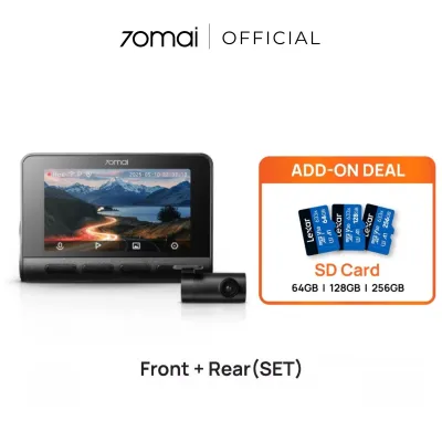 70mai A800SE Dashcam 4K Resolution + HDR | Upgraded 4G Connectivity | Built-in GPS & ADAS | Supercapacitor | Dual-Channel Recording | Buffered Emergency Recording | App Control