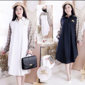 Fashion.ID90 Tunik Lengan Panjang Bahan Katun Fit To XL / CASUAL DRESS 2699/628