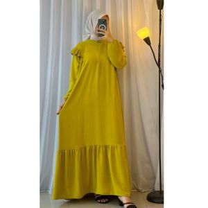 MARWAH LONG DRESS | GAMIS KRINKLE TERBARU | OOTD KEKINIAN GRATIS ONGKIR BISA COD