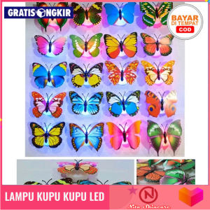 Nita Skincare - Lampu Kupu kupu Led light Butterfly Night Dekorasi Kamat Tidur