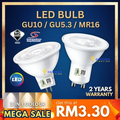 [SIRIM] LED GU10 GU5.3 MR16 6W / 7W / 8W High Quality Holder Light Bulb Lamp Mentol (Warm White / Cool White / Daylight)
