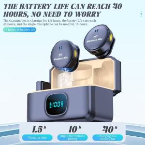 ✅100% Original AMZ Q8 Lavalier Microphone Wireless Lapel Button Magnetic Noise Reduction Mic Live