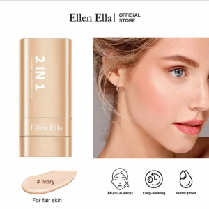 Ellen Ella Skincare Official Store 3 in 1 Tone Up Cream SPF 25+ Korean Foundation Stick Niacinamide Whitening Cream