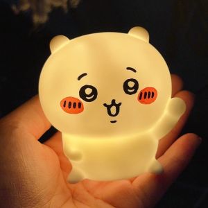 Anime Chikawa Kawaii Bedroom Desktop Decoration Hachiware Usagi Cartoon Vinyl Doll Night Light Luminous Toy ChildrenGifts
