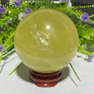 Natural Citrine Crystal Ball Yellow Quartz Energy Healing Stone Gemstone Home Room Decoration Gift