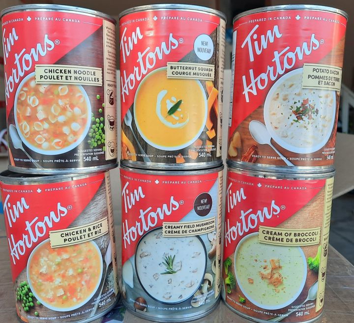 NEW and ORIGINAL TIM HORTONS NOODLES and SOUP, 540ml (Chicken Noodle