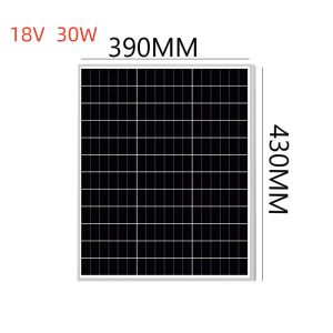 แผงโซล่าเซลล์ solar cell 12V-18v สำหรับชาร์จแบตเตอรี่ แผงโซร่าเซลล์ Solar panel Monocrystalline แผงโซล่า 10w 15w 20w 30w 50w 100w คุณภาพดี มีการรับประกัน