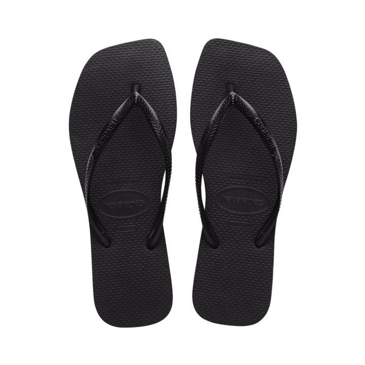 Havaianas Women Slim Square Flip Flops (Black) | Lazada PH