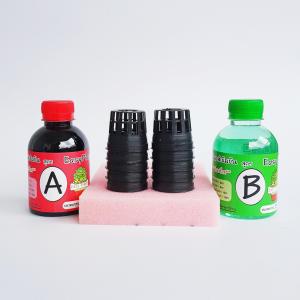 ชุดปลูกผักสลัด ไฮโดรโปนิกส์ ขนาดจิ๋ว (Kitจิ๋ว) ชุดปุ๋ย AB ไฮโดร ขนาด 500cc ฟองน้ำปลูกผัก 24 ช่องปลูก ถ้วยปลูกผัก 10 ใบ