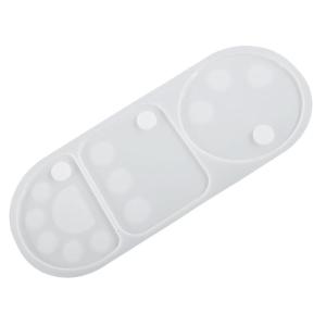 Bóng mắt trang điểm bảng màu hình dạng khác nhau khuôn đúc nhựa khuôn rãnh phẳng tấm trang điểm khuôn silicon