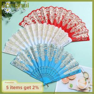 fanghui Cổ Điển Ren Gấp Fan Dance Cầm Tay Người Hâm Mộ Trung Quốc Khiêu Vũ Fan Ảnh Đạo Cụ Đám Cưới Đảng Trang Trí Trang Trí Thủ Công Quà Tặng
