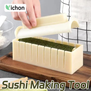 Sushi Maker Kit Rice Mold Sushi  Making Tools Round and Heart Shapes for Bento Kitchen Cooking Gadget Set