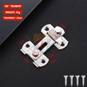 Door Latch Lock For Window Cabinet Fitting Room 1 Pc 90/180 Degree Door Hasp Latch Locks