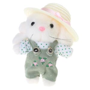 Soft Fabric Keychain Pendant Fashionable Soft Gardener Rabbits Plush Pendant Charm for Handbags and Keychains