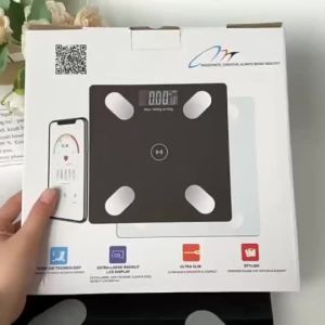 Timbangan Badan Digital USB Charger Body Fat 180kg BMI Bluetooth Smart Connect App Akurat