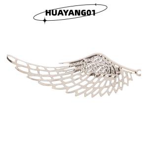 HUAYANG01 [HOT FASHION] 10Pcs Color Bronze Filigree Wraps Angel Wings Pendant Metal Crafts For DIY Headwear Jewelry Making Accessories