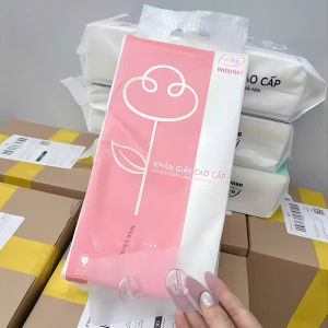 Thùng 10 Bịch Giấy Treo Đa Năng SIPIAO Hoa Hồng Khăn Rút Treo Tường 4 Lớp mỗi bịch 1000 Tờ Loại 1 Tặng Móc Treo