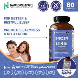 Melatonin Deep Sleeping Pills (60s) w/ Melatonin and Ashwagandha Healthy Sleep Cycle Supports Calmness | FREE Shipping