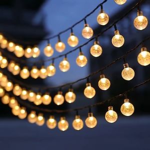 Hari Raya Lights 12M 100 LED Solar Crystal Ball String Lights  8 Modes Outdoor Waterproof Fairy Light For Ramadan Hari Raya Decoration