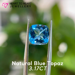 Natural Gemstone Blue Topaz 3.17CT Cushion Mix cut Swiss Blue Sri Lanka