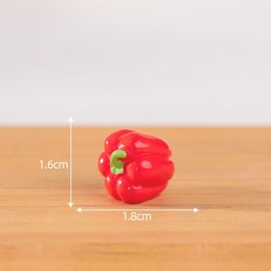 XHLXH Mini Vegetable Figurines Miniatures Cute Resin Crafts Simulation Vegetable Basket Food Photography Props Handicrafts Vegetable Model Micro Landscape Ornaments