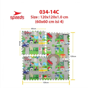 SPEEDS Matras Evamat 60x60cm Matras Puzzle Karpet Puzzle Matras Alas Lantai Evamat Evamat Matras Safety 034-14