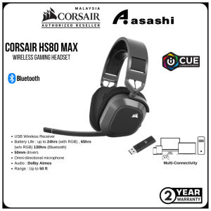 CORSAIR HS80 MAX Wireless Gaming Headset CA-9011295-AP Carbon / CA-9011296-AP White