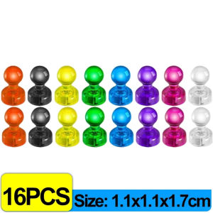 32Pcs Cute Magnetic Pushpins Mini Colorful Transparent Strong Magnet Neodymium Cone Thumbtacks Fridge School Office Supplies